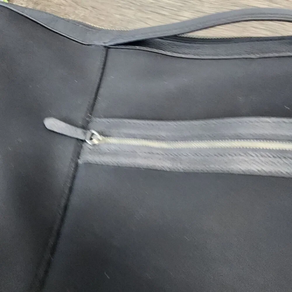 Cole Haan Grandseries Black Nylon W/Leather Trim Large Tote Bag Excellent Cond.